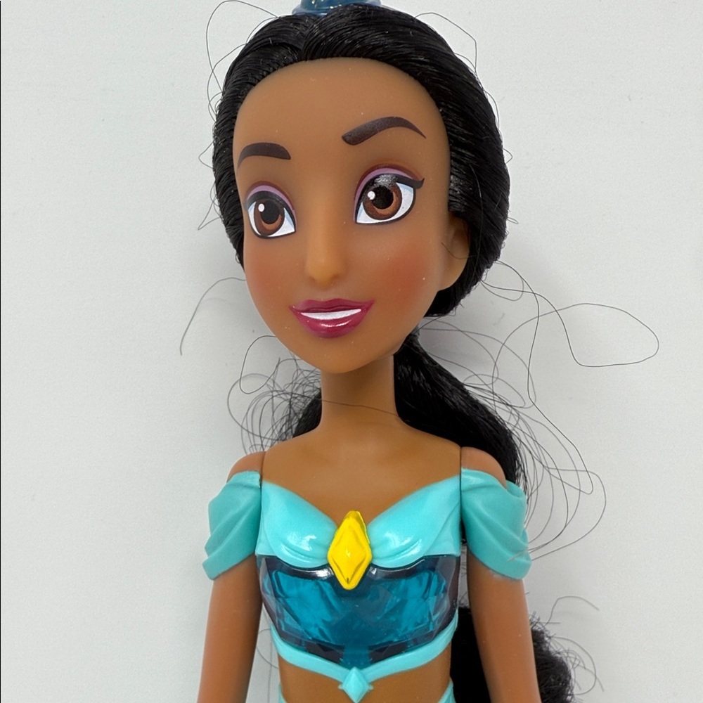 Disney Princess Jasmine Barbie Doll in Sparkling Aqua Outfit 11 “. (No Shoes) - Picture 2 of 8